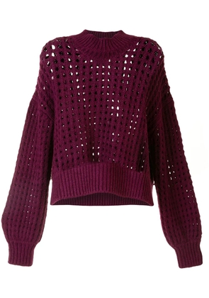 Lhd open knit sweater - Purple