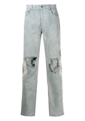 Mostly Heard Rarely Seen ripped straight-leg jeans - Blue