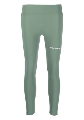 Palm Angels logo-print leggings - Green