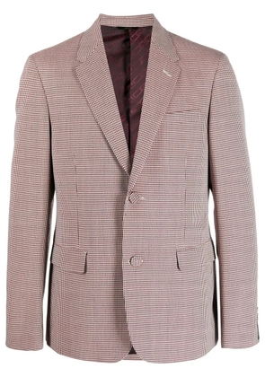FENDI single-breasted houndstooth blazer - White