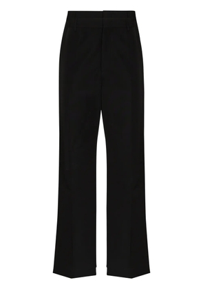 Valentino Garavani logo-embroidered tailored trousers - Black