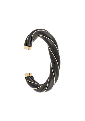 Aurelie Bidermann Diana enamelled twisted cuff - Black