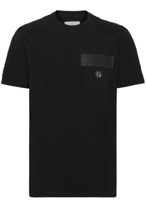 Philipp Plein logo-appliqué cotton T-shirt - Black