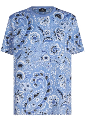 ETRO bandana-print cotton T-shirt - Blue