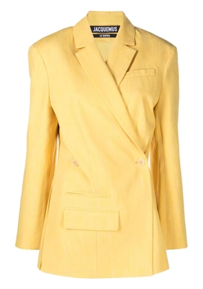 Jacquemus asymmetric double-breasted blazer - Yellow