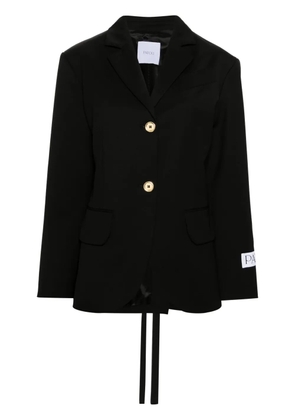 Patou single-breasted belted blazer - Black
