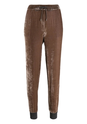 Fabiana Filippi drawstring velour trousers - Neutrals