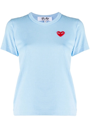 Comme Des Garçons Play heart logo embroidered T-shirt - Blue