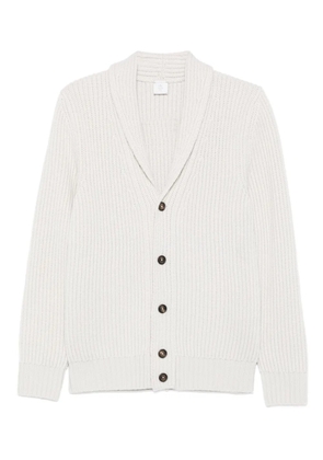 Eleventy ribbed shawl-collar cardigan - Neutrals
