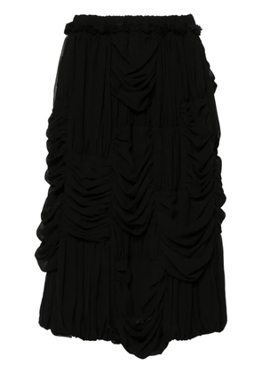 Comme Des Garçons Comme Des Garçons draped midi skirt - Black