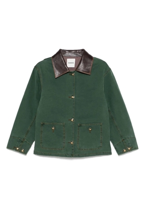 SANDRO button-up oversized jacket - Green