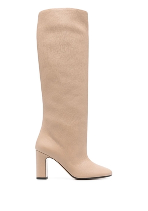 Kiton 95mm leather knee-high boots - Neutrals