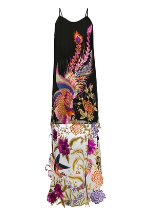 Dolci Follie feather print dress - Black