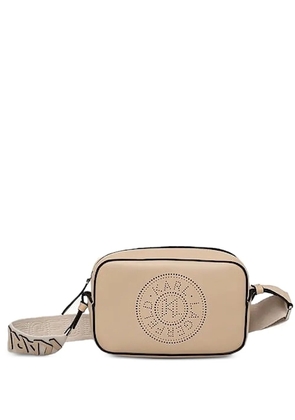 Karl Lagerfeld perforated-logo crossbody bag - Neutrals