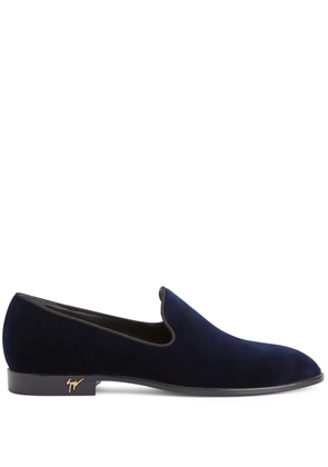 Giuseppe Zanotti Gatien velvet-effect loafers - Blue