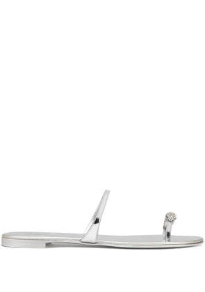 Giuseppe Zanotti embellished thong sandals - Silver
