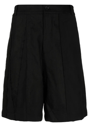Feng Chen Wang high-waisted wool shorts - Black