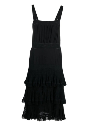 CHANEL Pre-Owned 2005 layered ruffle dress - Black
