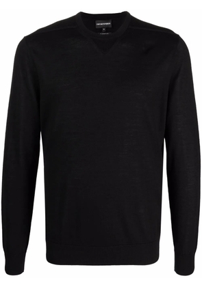 Emporio Armani crew-neck jumper - Black