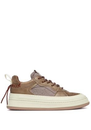 Buttero panelled lace-up sneakers - Neutrals