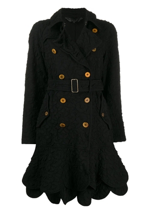 Comme Des Garçons Pre-Owned 2000s quilted double-breasted coat - Black