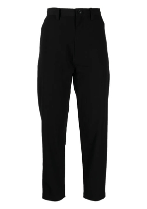 Y's high-waisted cropped trousers - Black