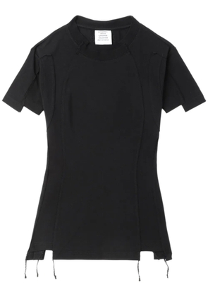 VETEMENTS cut-off strap T-shirt - Black