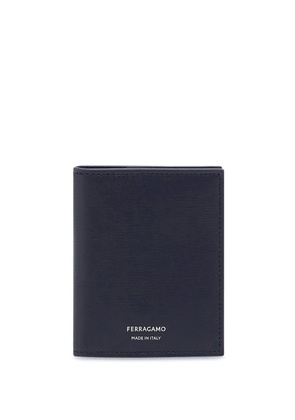 Ferragamo logo-stamp card holder - Blue