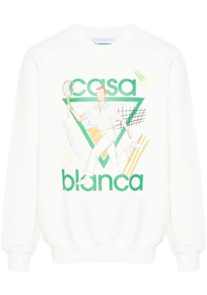 Casablanca Le Jeu organic-cotton sweatshirt - White
