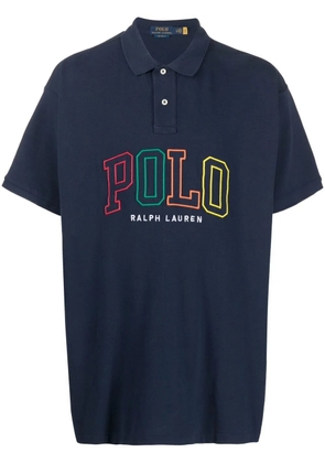 Polo Ralph Lauren embroidered-logo cotton polo shirt - Blue