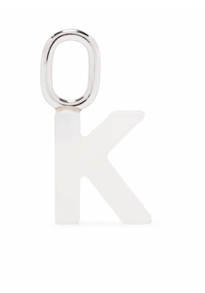 Maria Black Lucid Letter K charm - White