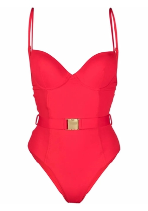 Noire Swimwear underwired-cup belted swimsuit