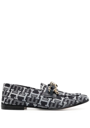 Tommy Hilfiger logo-jacquard loafers - Blue