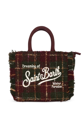 MC2 Saint Barth fringed plaid tote bag - Red