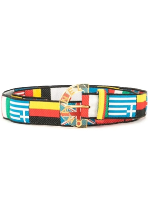 CHANEL Pre-Owned 2005 flag motifs belt - Black
