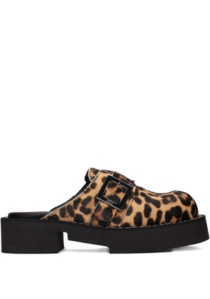 Clarks x GCDS animal-print mules - Brown