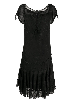 Jean Paul Gaultier Pre-Owned scoop neck eyelet dress - Black