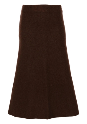 Jil Sander A-line midi skirt - Brown