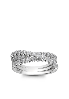 LEO PIZZO 18kt white gold Waves diamond ring - Silver