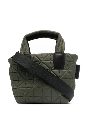 VeeCollective geometric quilted tote bag - Green