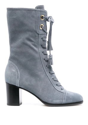 Alberta Ferretti 65mm lace-up boots - Blue