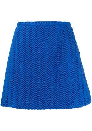 Marco De Vincenzo embroidered mini skirt - Blue