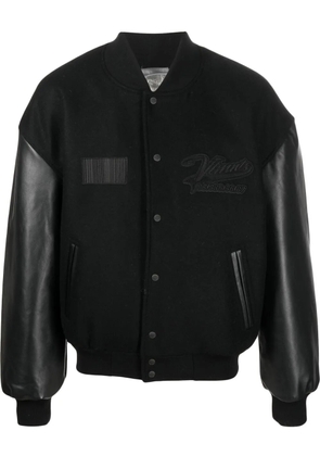VTMNTS logo-patch long-sleeve bomber jacket - Black