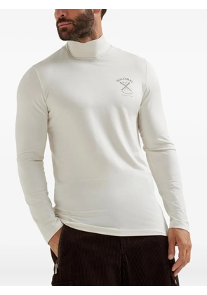 Brunello Cucinelli turtleneck logo T-shirt - White