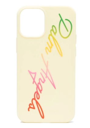 Palm Angels logo-print iPhone 12 Mini case - Yellow