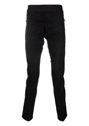 Isaac Sellam Experience slim-cut lambskin trousers - Black