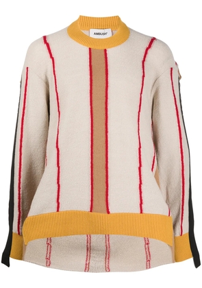 AMBUSH deconstructed crew neck sweatshirt - Brown