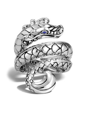 John Hardy Legends Naga sapphire coil ring - Silver