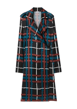 Burberry belted checked midi dress - Black