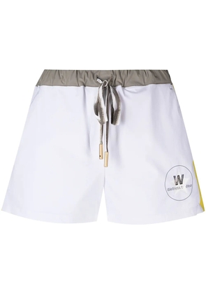 Lorena Antoniazzi side-stripe track shorts - White